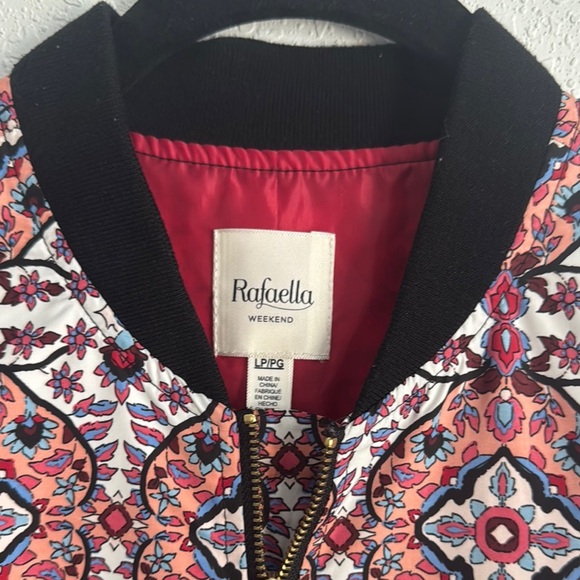 Rafaella Women's Black and Red Patterned Bomber Jacket - Picture 2 of 5